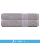 Ručnici 2 kom sivi 100 x 200 cm 360 gsm od 100 % pamuka - NOVO