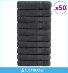 Ručnici za ruke 50 kom antracit 50 x 100 cm 600 gsm 100 % pamuk - NOVO