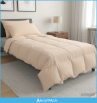 Set deka 2 kom. 135 x 220 cm 250 gsm Prirodni kapok Bež - NOVO