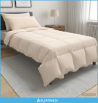 Set deka 2 kom. 155 x 220 cm Sve sezone Kapok vlakno Bež - NOVO