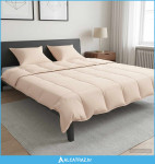 Set deka 2 kom. 200 x 200 cm Sve sezone Kapok vlakno Bež - NOVO
