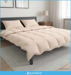 Set deka 2 kom. 240 x 220 cm Sve sezone Kapok vlakno Bež - NOVO