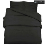 Set posteljine za poplun crni 240x220 cm lagana mikrovlakna - Crna 240