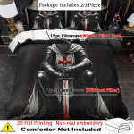 Set posteljine s printom viteza templara, navlaka za poplun