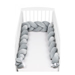 SuperMami Ogradica pletenica velur 300x22 cm, siva