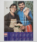 KALENDAR DRAGOJEVIĆ / DVORNIK iz 1981. (Podudarni kalendar za 2026.)