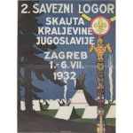 Plakat 2. Savezni logor skauta Kraljevine Jugoslavije, Zagreb 1.- 6. V