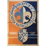 Plakat Cercetasii Romaniei- Jamboreea Nationala, Sibiu Romaia, 1932.