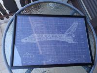 Space Shuttle blueprints uokvireni poster