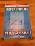 Stari hrvatski povijesni plakat - Referendum svibanj 1991.