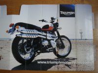 Suncobran za vjetrobransko staklo poster/plakat motocikla TRIUMPH, OS