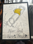 vintage plakat / umjetnički rad: Novi Fosili (YURM / ZAP)