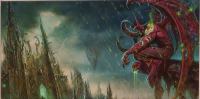 World of Warcraft Illidan print na platnu