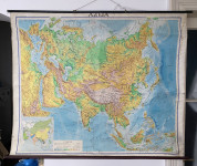Zidna karta AZIJE geografska karta