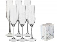 Čaše kristalin Elements šampanjac dekorirane 6/1 190 ml