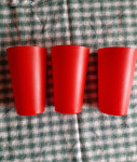 Crvene plastične weekend čaše, crvene (3kom)