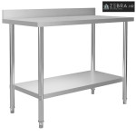 Kuhinjski radni stol 120 x 60 x 93 cm od nehrđajućeg čelika - 120 x 60
