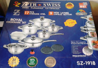 17-dijelni set lonaca (posuđa) ZPTR+set kuhinjskih i mesarskih noževa