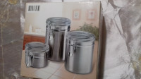 3 djelni set posuda s poklopcima (za npr. brašno, šečer kavu...)- Vž