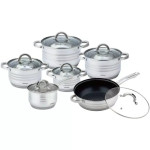 Klausberg KB-7698 Set Posuđa 12 Dijelova – Nehrđajući Čelik, Indukcija