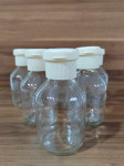 Lot od 6 malih bočica s navojem i plastičnim čepom