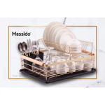 Massido MS-601 dvoslojni ocjeđivač za posuđe bijeli