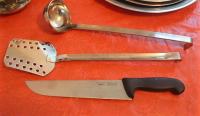 Šeflja (zaimača), inox žlica (grabilica) i nož