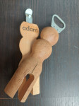 Starinski drveni otvarač Adam i Eva - raritet vintage ručni rad, unika