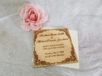 Drvene pozivnice za vjenčanje sa ukrasnim rubom