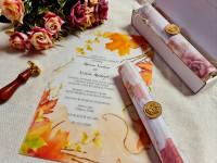 Pozivnice za vjenčanje scroll, pečat od voska