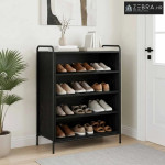 Ormar za cipele 76 x 36,5 x 93 cm Konstruirano drvo Crni hrast - Crni