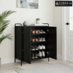 Ormar za cipele 76 x 36,5 x 93 cm Konstruirano drvo Crni hrast - Crni