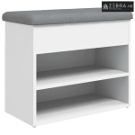 Klupa za cipele bijela 62x32x50 cm inženjerski drvo - Bijela