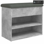 Klupa za cipele siva boja betona 62x32x50 cm konstruirano drvo - Beton