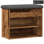 Klupa za cipele staro drvo 62x32x50 cm konstruirano drvo - Staro drvo