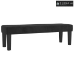 Klupa crnai 100x30x30 cm baršunasti - Crna 100 x 30 x 30 cm
