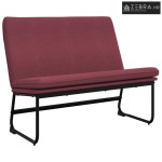 Klupa crvena boja vina 100 x 75 x 76 cm od tkanine - boja crnog vina