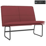 Klupa crvena boja vina 100 x 75 x 76 cm od umjetne kože - boja crnog v