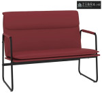 Klupa crvena boja vina 100x64x80 cm od umjetne kože - boja crnog vina