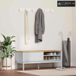 Klupa za hodnik Bijelo 115 x 40 x 45 cm Čvrsto borovo drvo