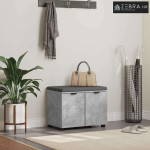Klupa za hodnik s jastukom Betonski sivi 60 x 38 x 46 cm