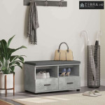 Klupa za hodnik s jastukom Betonski sivi 80 x 38 x 46 cm