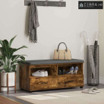 Klupa za hodnik s jastukom Dimljeni hrast 100 x 38 x 46 cm