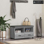 Klupa za hodnik s jastukom Siva Sonoma 80 x 38 x 46 cm