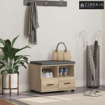 Klupa za hodnik s jastukom Sonoma hrast 60 x 38 x 46 cm