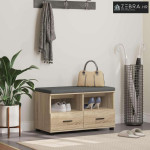 Klupa za hodnik s jastukom Sonoma hrast 80 x 38 x 46 cm