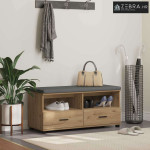 Klupa za hodnik s jastukom Umjetnički hrast 100 x 38 x 46 cm