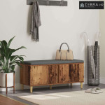 Klupa za hodnik s jastukom s vratima Staro drvo 60 x 38 x 46 cm