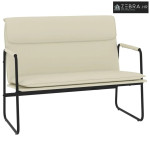 Klupa krem 100 x 64 x 80 cm od umjetne kože - Krema
