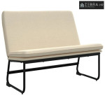Klupa krem 100 x 75 x 76 cm od tkanine - Krema